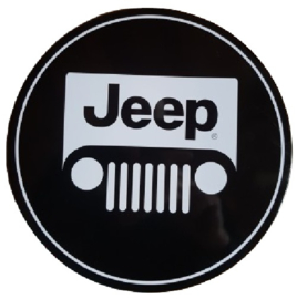 Jeep.Metalen wandbord Ø 30 cm.​