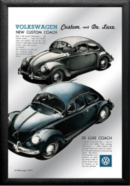 Volkswagen Custom and De Luxe Spiegel 22 x 32 cm.