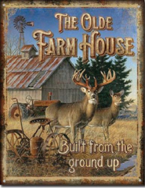 The Old Farm House Metalen wandbord 31,5 x 40,5 cm.