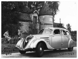 Peugeot 402 1935 a1942 Metalen wandbord 15 x 21 cm
