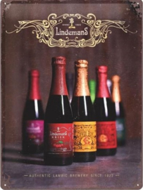 Lindemans Lambic Beers.Metalen wandbord in reliëf 30 x 40 cm.