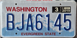Washigton Originele license plate (kentekenplaat).