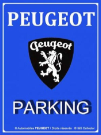 Peugeot Parking  Metalen wandbord 30 x 40 cm.