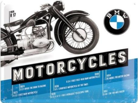 BMW Motorcycles Metalen wandbord in reliëf 30x40 cm