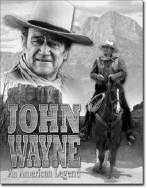 John Wayne American Legend Metalen wandbord 31,5 x 40,5 cm.