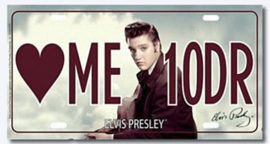 Elvis Presley (Love) ME10DER.  Metalen wandbord in reliëf 15 x 30 cm.