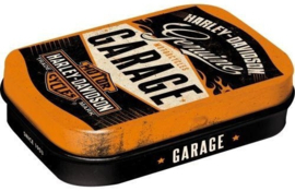 Harley Davidson Garage.  Mint boxje 4 x 6 x 1,6 cm.
