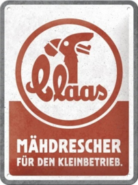 Claas - Mähdrescher Metalen wandbord in reliëf 15 x 20 cm.