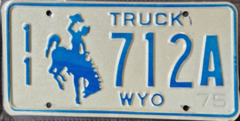 Wyoming truck originele licenseplate .