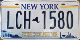 New York Originele license plate .
