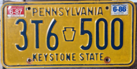 Pennsylvania Originele license plate .
