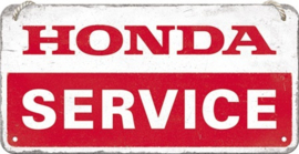 Honda  Service. Metalen wandbord 10 x 20 cm.