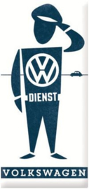 VW Dienst  Metalen wandbord in reliëf 25 x 50 cm