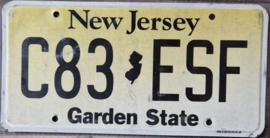 New Jersey Originele license plate .