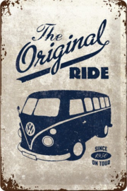 The Original Ride - Bulli Metalen wandbord in reliëf 20 x 30 cm