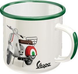 Vespa The Italian Legend. Emaille Drinkbeker