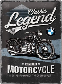 BMW Legend Metalen wandbord in reliëf 30 x 40 cm