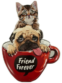 Friend Forever.  Metalen wandbord 55 x 38 cm.