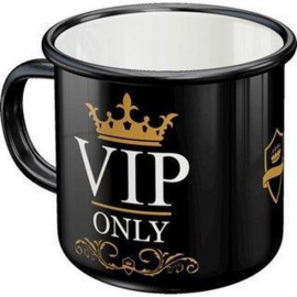 VIP Only. Emaille Drinkbeker.