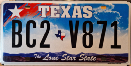 Texas (2) Originele license plate.
