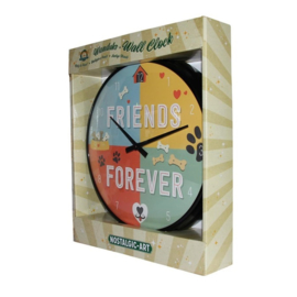 Friends Forever. Wandklok Ø 31 cm.