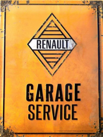 Renault Garage Service  Metalen wandbord 40 x 60 cm.
