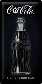 Coca Cola Sign Of Good Taste Metalen wandbord in reliëf 25 x 50 cm
