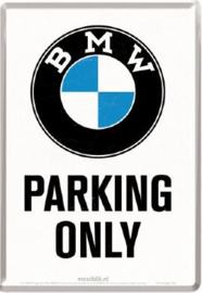 BMW Parking Only Metalen Metalen Postcard 10 x 14 cm