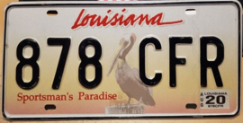 Louisiana Originele license plate  Sportsman's Paradise.