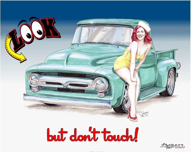 Look But Don't Touch.  Metalen wandbord 30,5 x 38 cm.