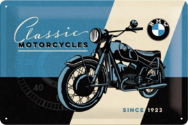 BMW Classic Motorcycles Metalen wandbord in reliëf 20 x 30 cm