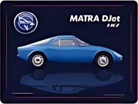 Matra D Jet 1967.  Metalen wandbord 30 x 40 cm.