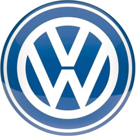 VW Logo.   Metalen wandbord in reliëf Ø 35 cm.