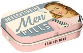 Understanding Men Pills.  Mint boxje 4 x 6 x 1,6 cm.