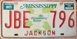 Mississiippi Originele license plate  .