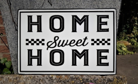 Home Sweet Home.  Metalen wandbord 20 x 30 cm.