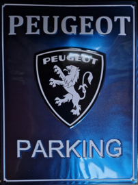 Peugeot Parking Special Metallic Edition .  Metalen wandbord in reliëf 30 x 40 cm.