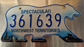 Polar Bear Northwest Territories  Originele Canadese license plate .