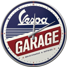 Vespa Garage.  Wandklok 31 cm
