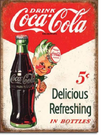 Coca Cola Sprite Boy .  Metalen wandbord 31,5 x 40,5 cm.