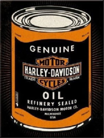 Harley Davidson Motor Oil. Koelkastmagneet 8 cm x 6 cm.