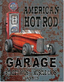 American Hot Rod Metalen wandbord 31,5 x 40,5 cm.