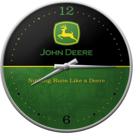 John Deere Nothing runs like a Deere Wandklok 31 cm