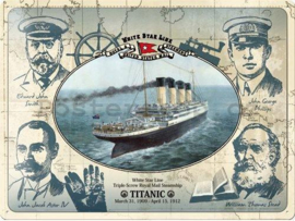 Titanic Metalen wandbord in reliëf 30 x 40 cm.