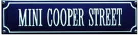 Mini Cooper Street Oranje Emaille bordje.