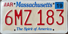 Massachusetts Originele license plate  .