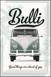 VW Volkswagen Bulli good things  metalen wandbord in reliëf 20 x 30  cm