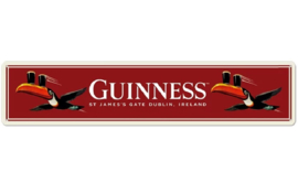Guinness Toekan Straatnaam bordje 46 x 10 cm.