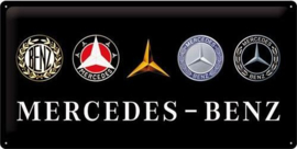 Mercedes-Benz Evolution Metalen wandbord in reliëf 25 x 50 cm .