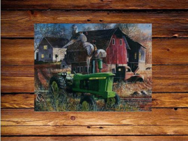 John Deere Barnyard Metalen wandbord 30 x 40 cm.